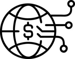 AI Powered Globe and Coin vector