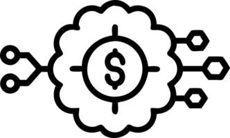 AI Quantum Computing and Dollar Sign vector