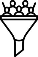 Ascending votes funnel vector