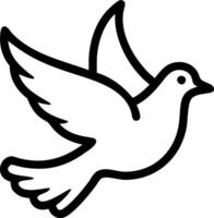 Ascending white dove vector