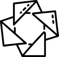 Ballot origami frame with policy folds vector