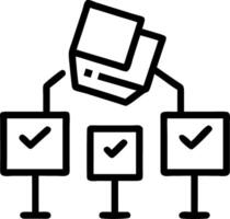 Ballot box border with rising poll numbers vector