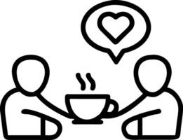Barista making a latte art heart while chatting with a customer vector