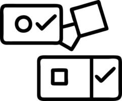 Ballot paper frame with policy checkboxes vector