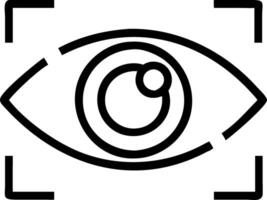 Biometric voter verification eye vector