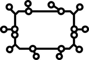 Bio inspired border with molecular structure and copy space vector