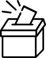 Blurred ballot box with glowing votes vector