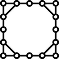 Blockchain border with interconnected nodes and copy space vector