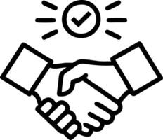 Blurred handshake with campaign button vector