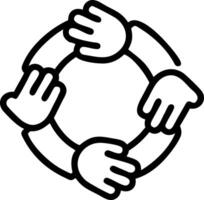 Bokeh Community Figures Holding Hands vector