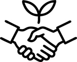 Bokeh Hands Shaking Over Seedling vector