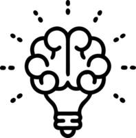 Bokeh Light Bulbs Forming a Brain vector