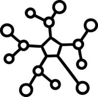 Bokeh Network Nodes Connecting in Soft Light vector