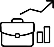 Border frame with briefcase and chart for Growth and copy space vector