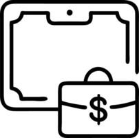 Border frame with briefcase and dollar sign for Finance and copy space vector