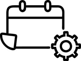 Border frame with calendar and gear for Schedule and copy space vector