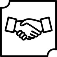 Border frame with handshake and contract for Agreement and copy space vector