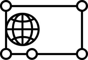 Border frame with globe and connected nodes for Network and copy space vector