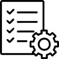 Border frame with checklist and gear for Process and copy space vector
