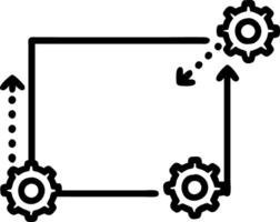 Border frame with gears and upward arrow for Growth vector