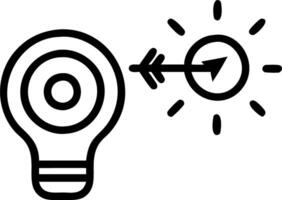 Border frame with light bulb and target for Vision and copy space vector