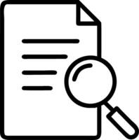 Border frame with magnifying glass and document for Review and copy space vector