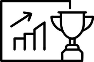Border frame with trophy and graph for Achievement vector