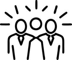 Business Silhouettes Merging in Bokeh Light vector