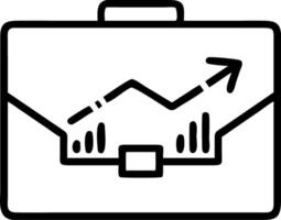 Briefcase with holographic profit projection vector