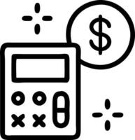 Calculator with holographic revenue icons vector