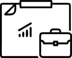 Briefcase and chart border frame with Performance Metrics text and copy space vector