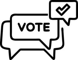 Campaign slogan frame with voter thought bubbles vector