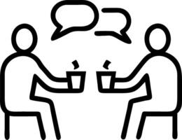Candid Coffee Break Discussion vector