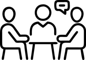 Candid Group Discussion in Natural Setting vector