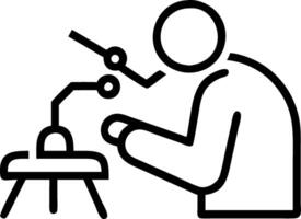 Candid shot of a bioengineer working with smart materials vector