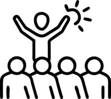 Candid shot of a team leader motivating employees during a project vector