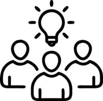 Candid Team Brainstorming Session vector