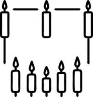 Candle Pattern Frame vector