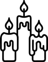 Candles Melting Close Up vector
