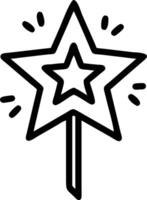 Close Up of Floating Holographic Star vector