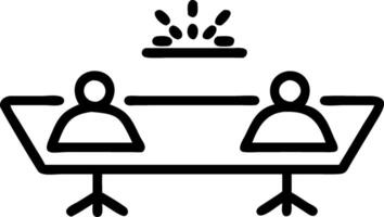 Conference Table with Holographic Bridge and Community vector