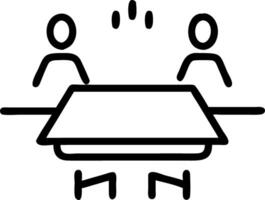Conference Table with Holographic Bridge and Community vector