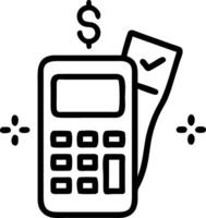 Credit card terminal with holographic icons vector