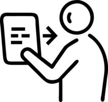 Developer candidly testing code on a futuristic device vector