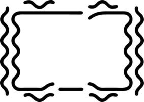 Digital waves border with glowing edges and central copy space vector