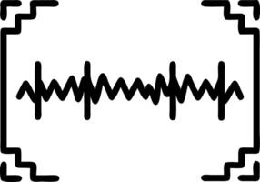 Digital waveform border with light pulses and copy space vector