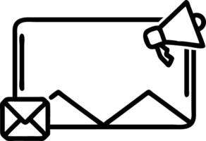 Envelope and megaphone border frame with Email Campaign text and copy space vector