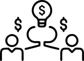 Financial officer interacting with a team during a brainstorming session vector