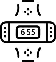 Fitness tracker with holographic step count copy space below vector