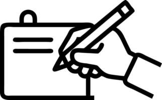 Financial officer writing notes during a financial meeting vector